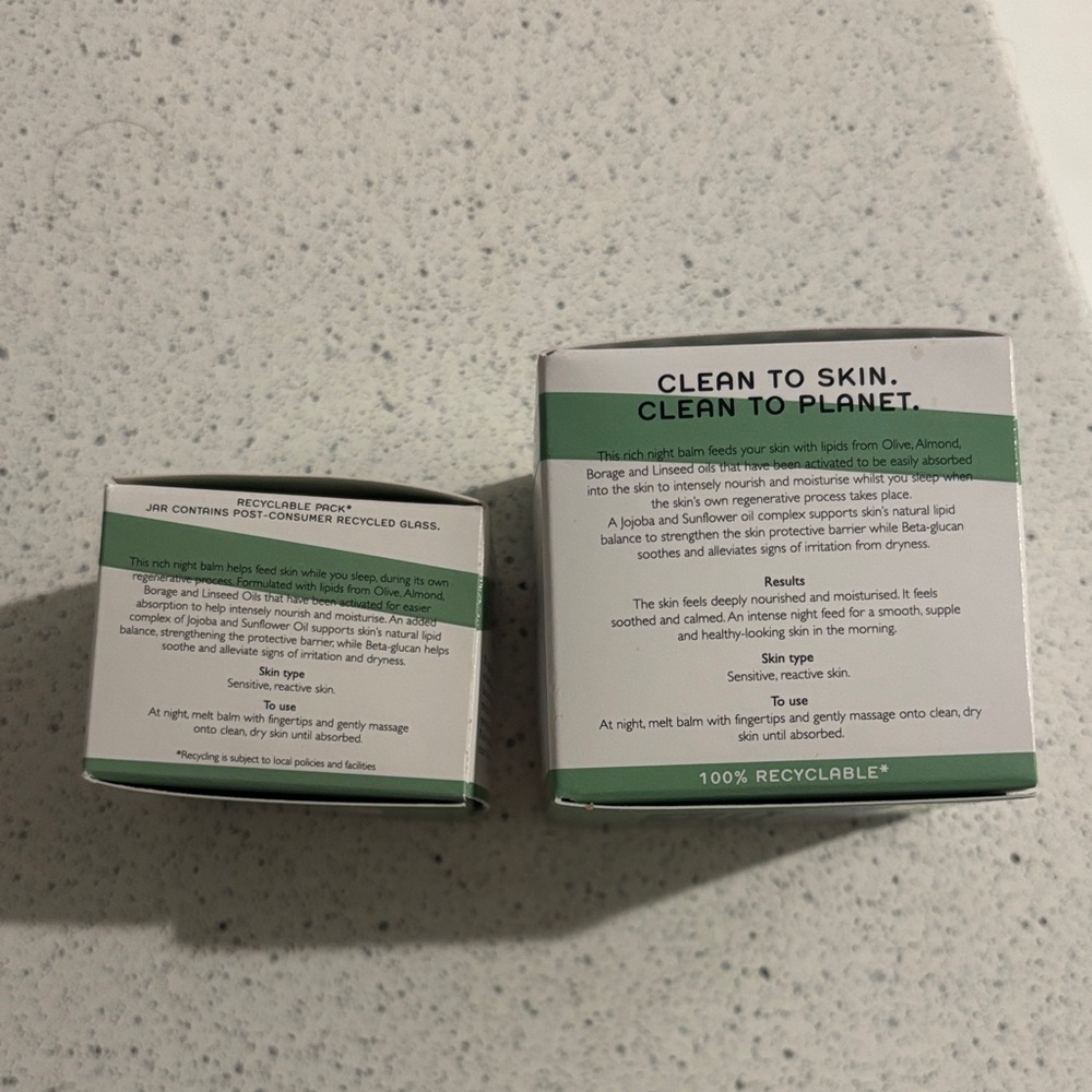 REN Clean Skincare Evercalm Overnight Recovery Balm large and mini - Picture 2 of 6